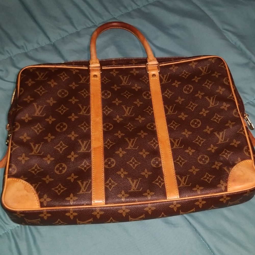 AUTHENTIC PRE-OWNED LOUIS VUITTON MONOGRAM PORTE-DOCUMENTS VOYAGE BRIEFCASE BAG